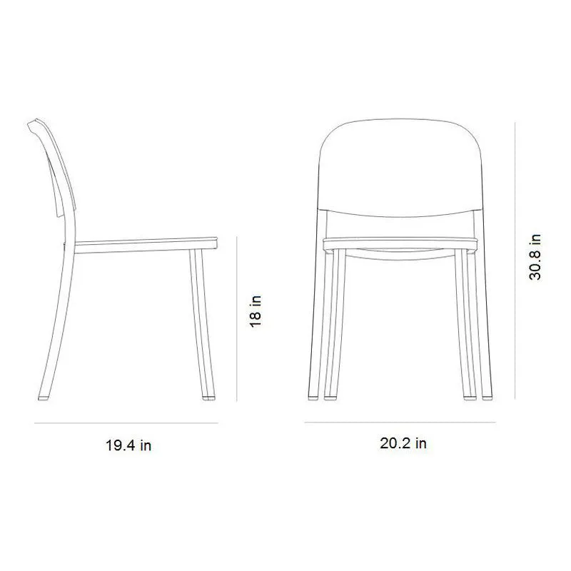 1 Inch Aluminum Stacking Chair