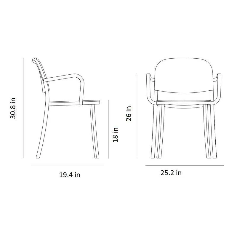 1 Inch Upholstered Armchair