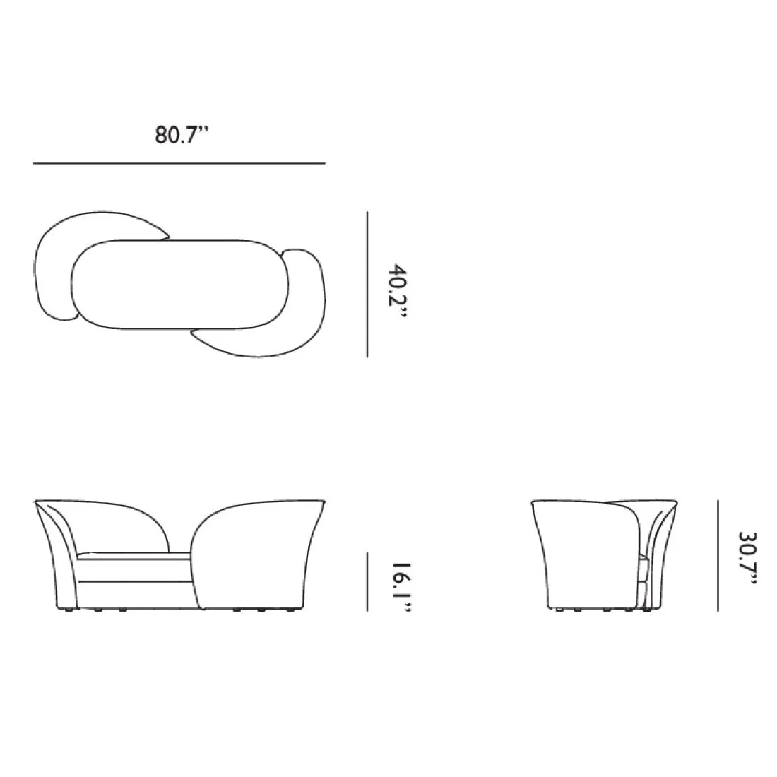 Aldora Vis a Vis Sofa