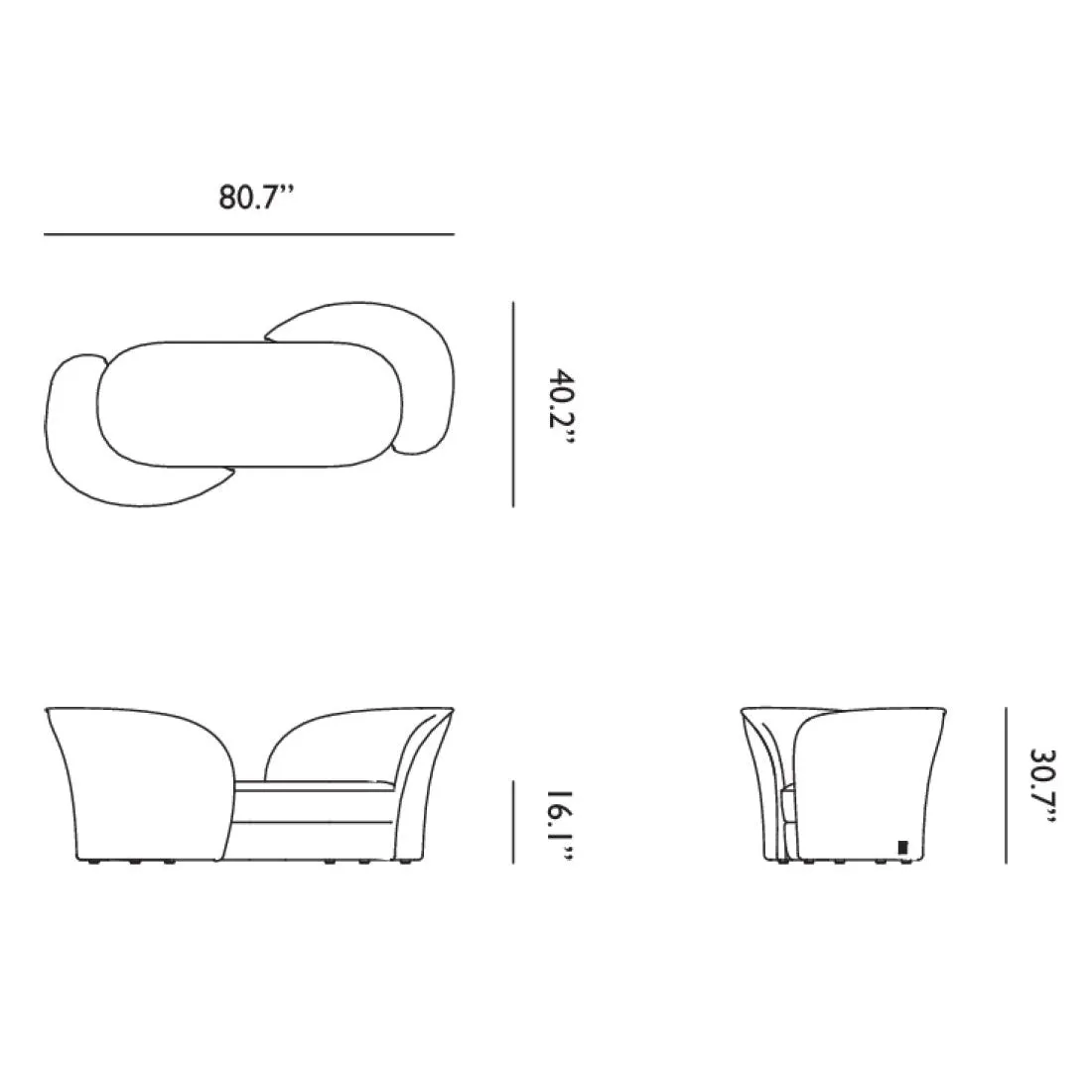 Aldora Vis a Vis Sofa