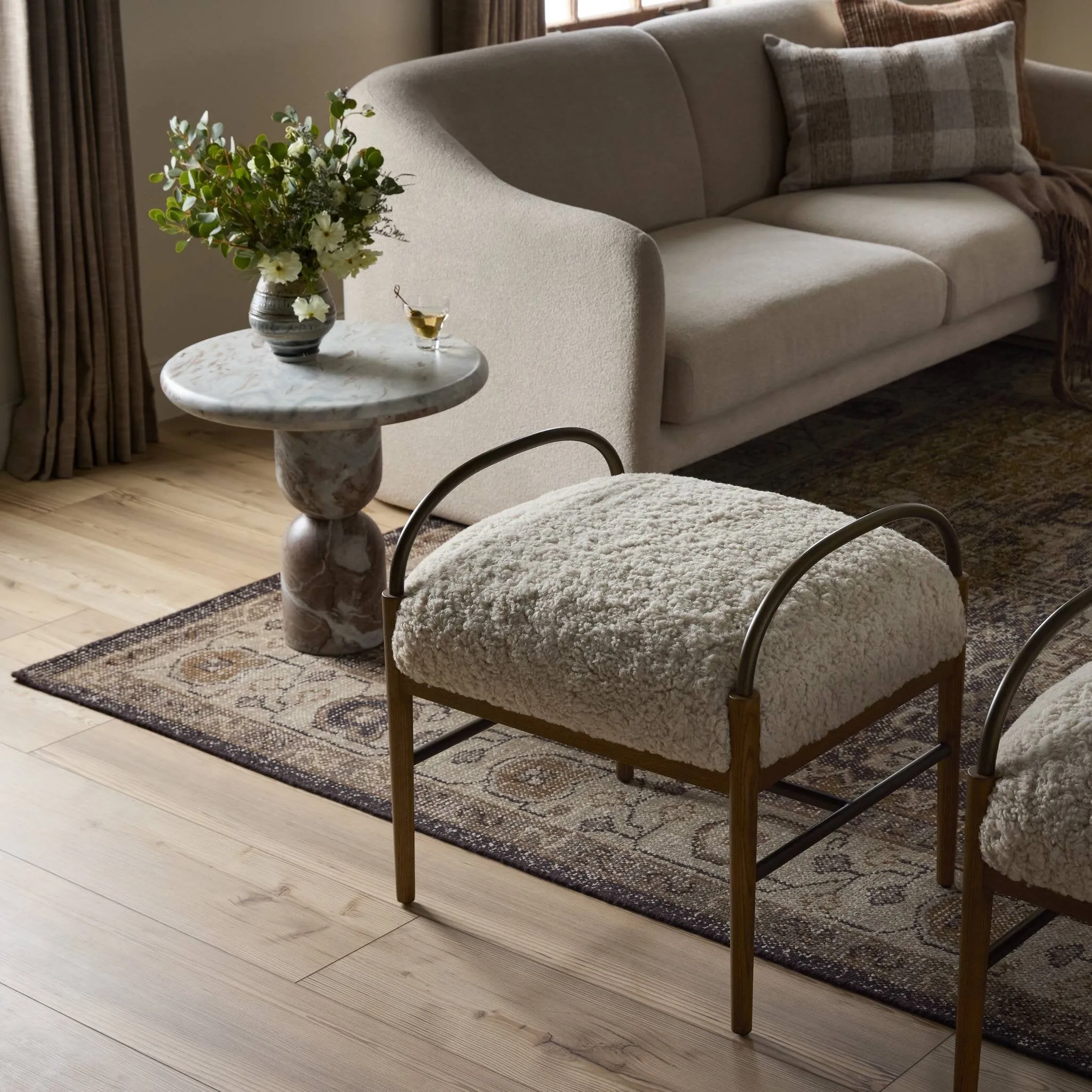 Amber Lewis x Four Hands Demi Accent Stool