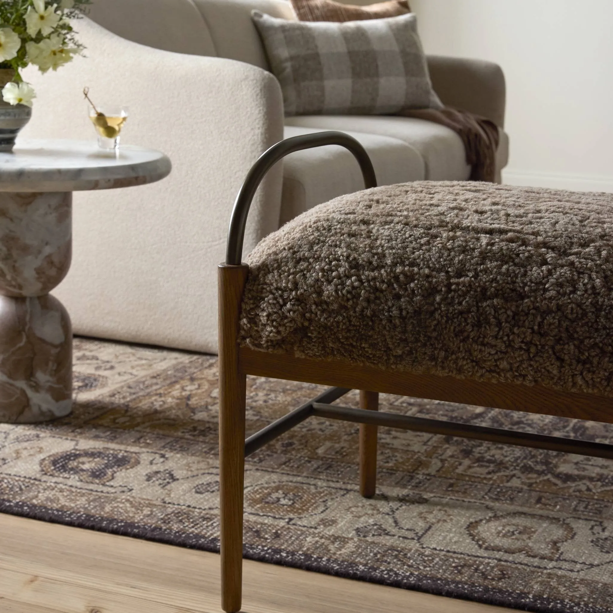 Amber Lewis x Four Hands Demi Accent Stool