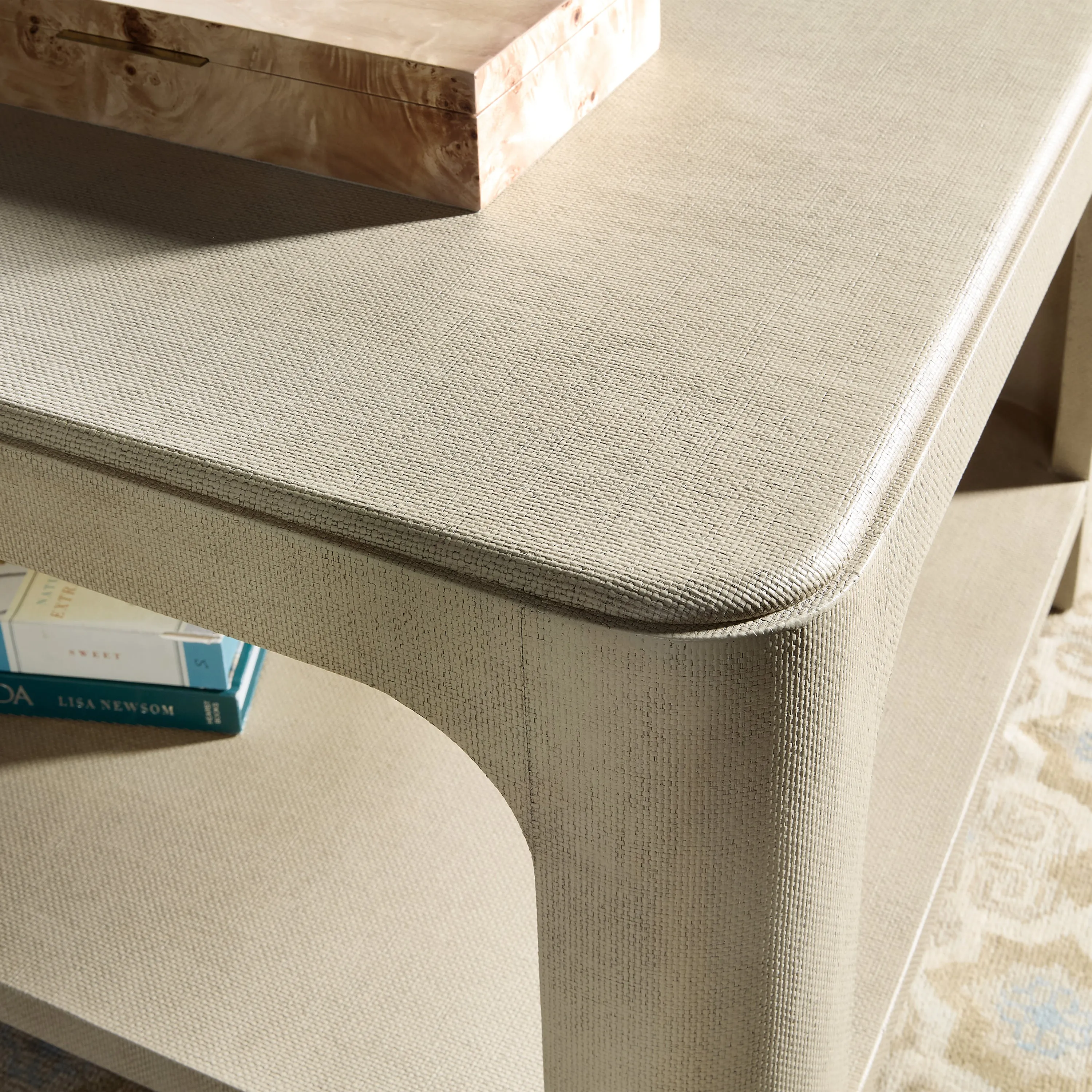 Archives Raffia Rectangle Cocktail Table