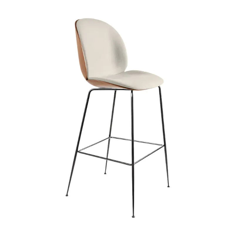 Beetle 3D Veneer Front Upholstered Stool