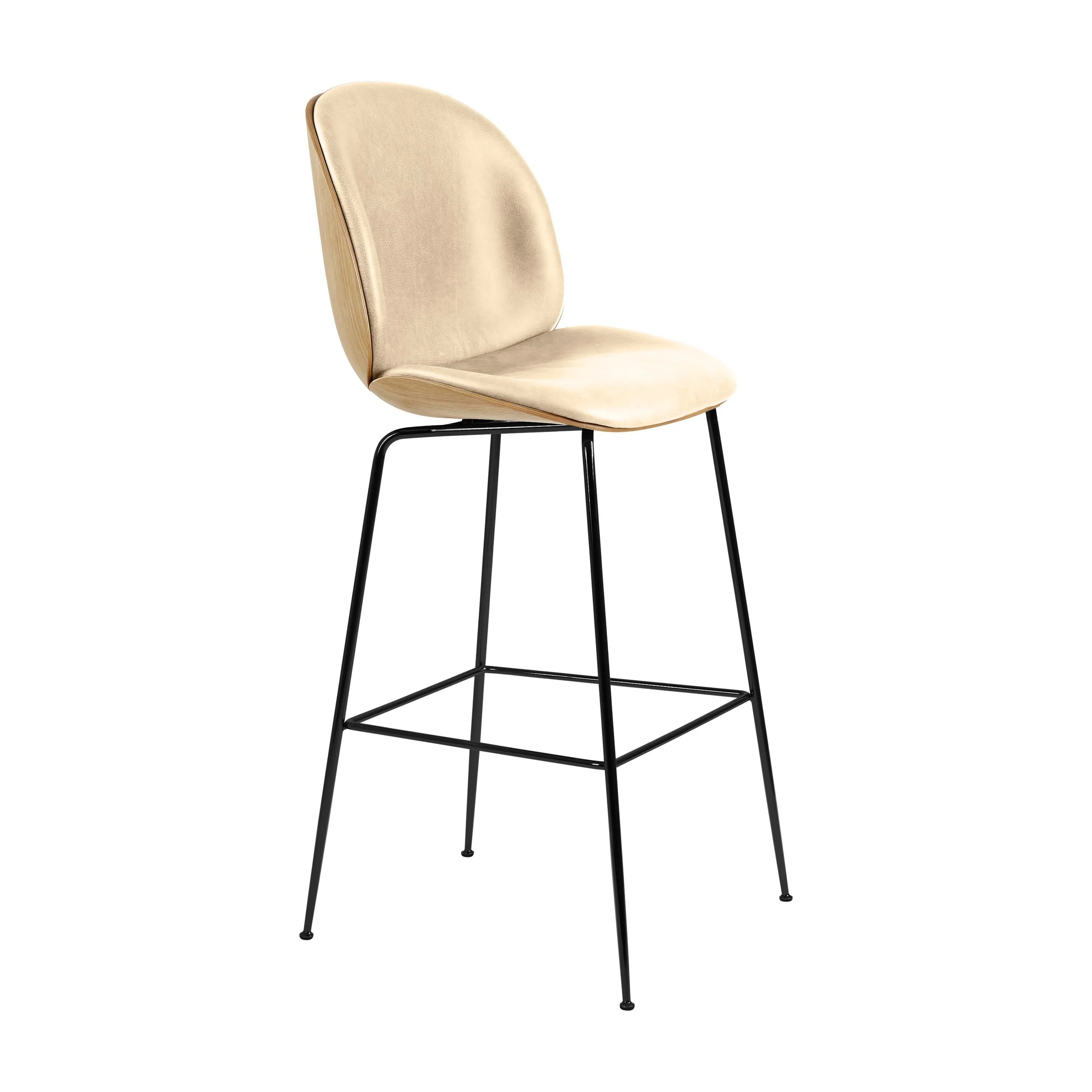 Beetle 3D Veneer Front Upholstered Stool