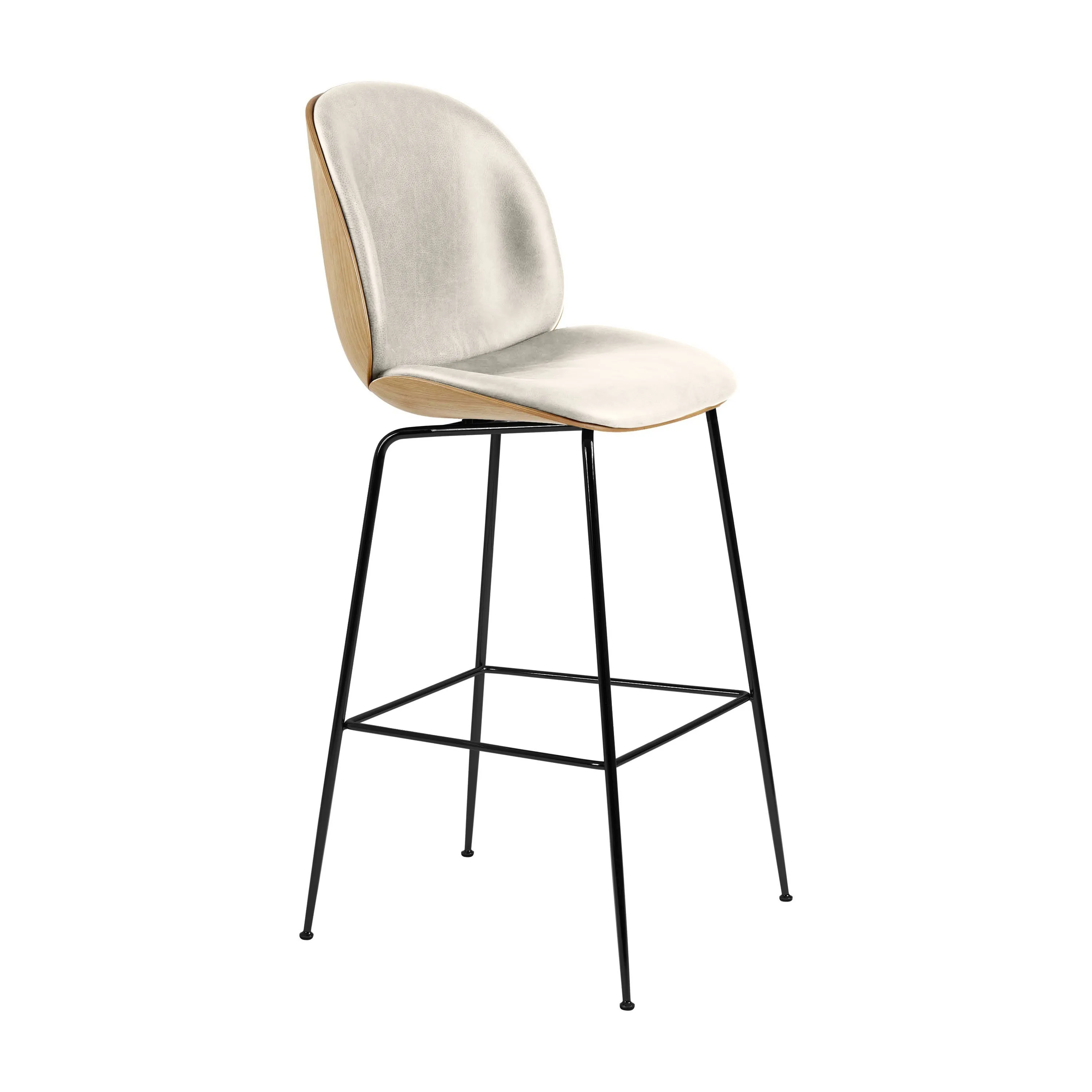 Beetle 3D Veneer Front Upholstered Stool