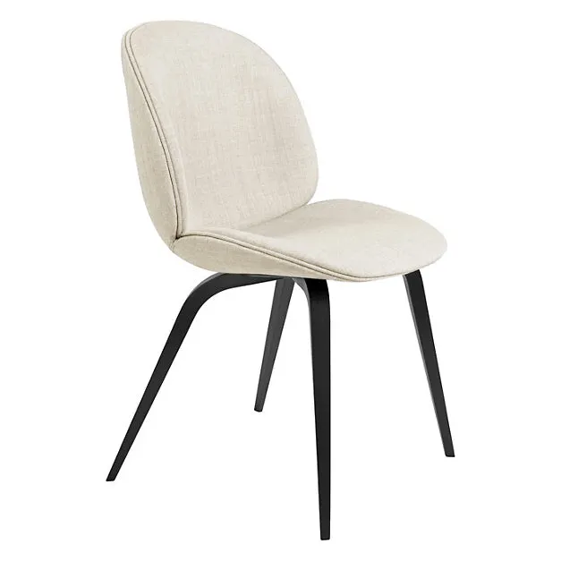 Beetle Upholstered Dining Chair - Wood Base