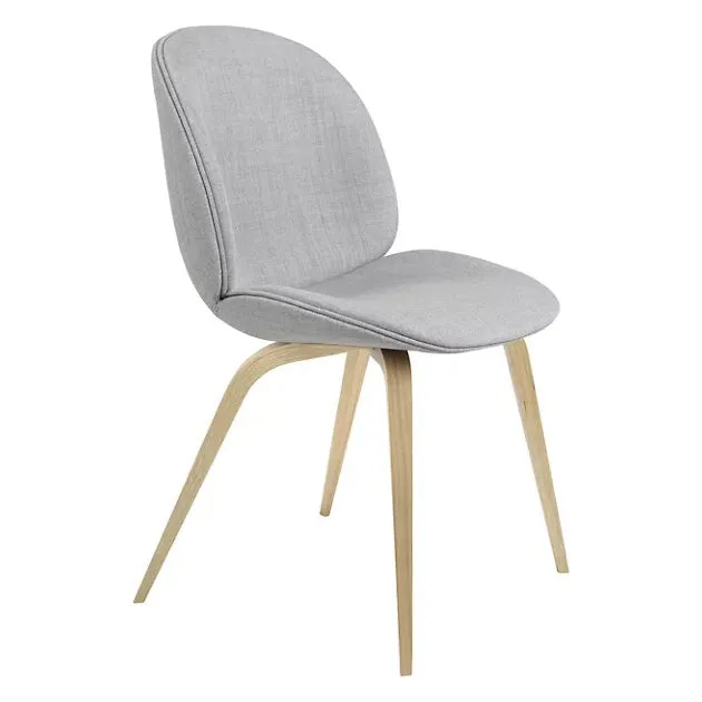 Beetle Upholstered Dining Chair - Wood Base