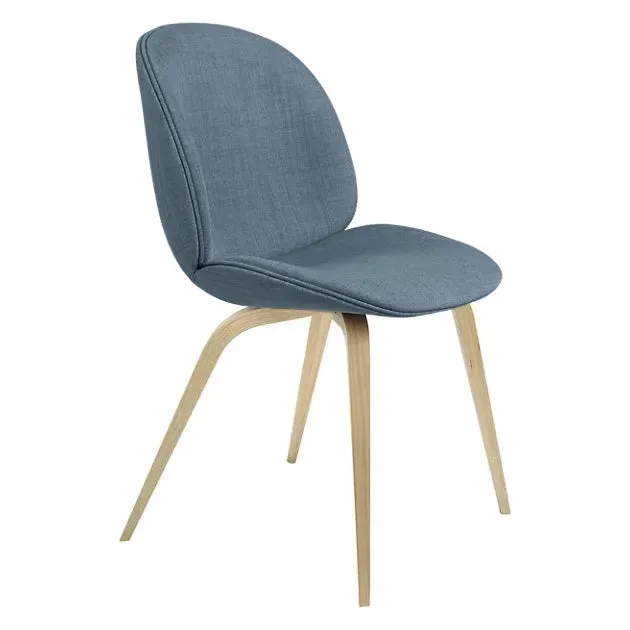 Beetle Upholstered Dining Chair - Wood Base