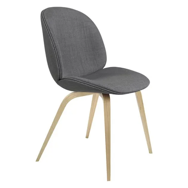 Beetle Upholstered Dining Chair - Wood Base