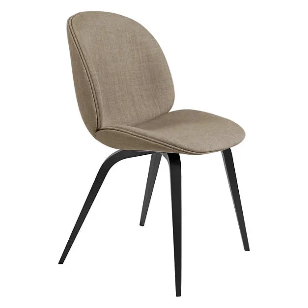 Beetle Upholstered Dining Chair - Wood Base
