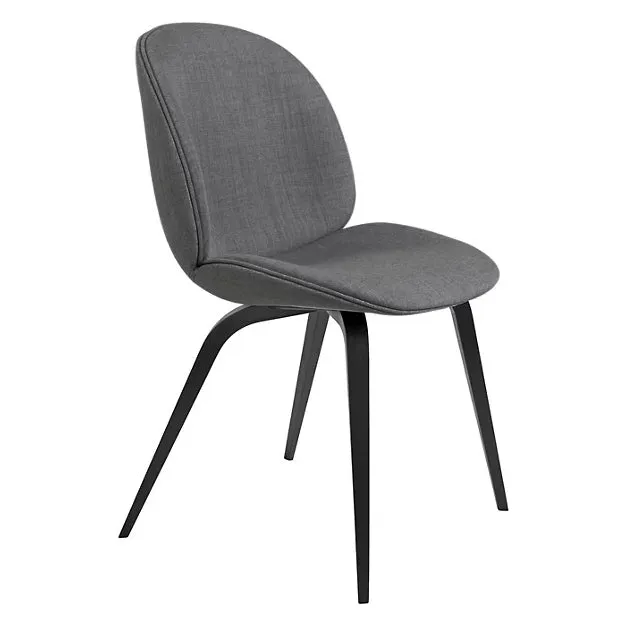 Beetle Upholstered Dining Chair - Wood Base