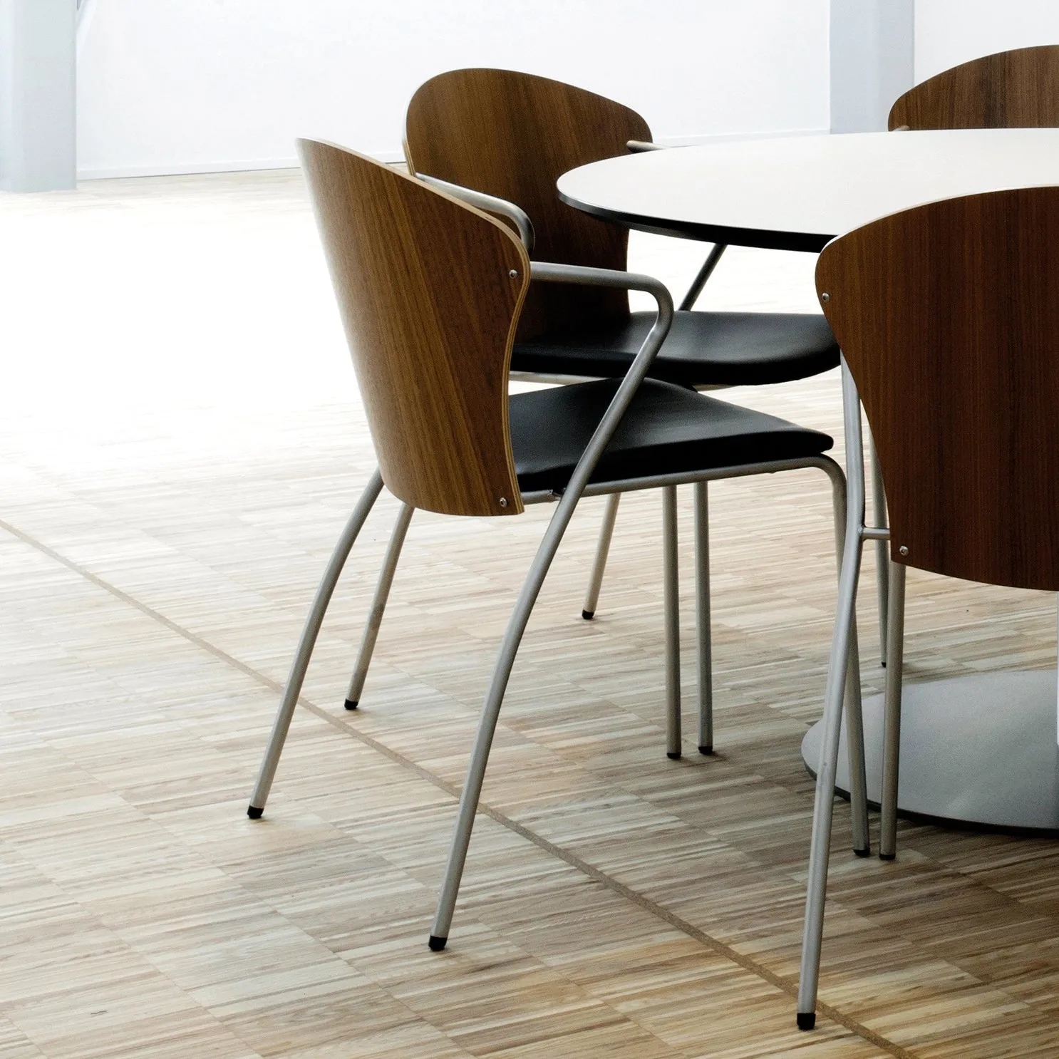 Bessi Seat Upholstered Dining Chair with Wood Back