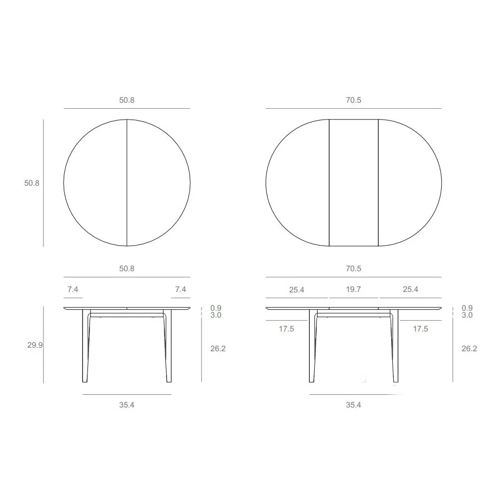 Bok Round Extendable Dining Table