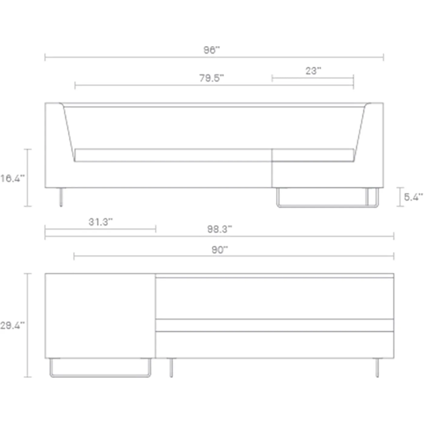 Bonnie and Clyde Sectional Sofa