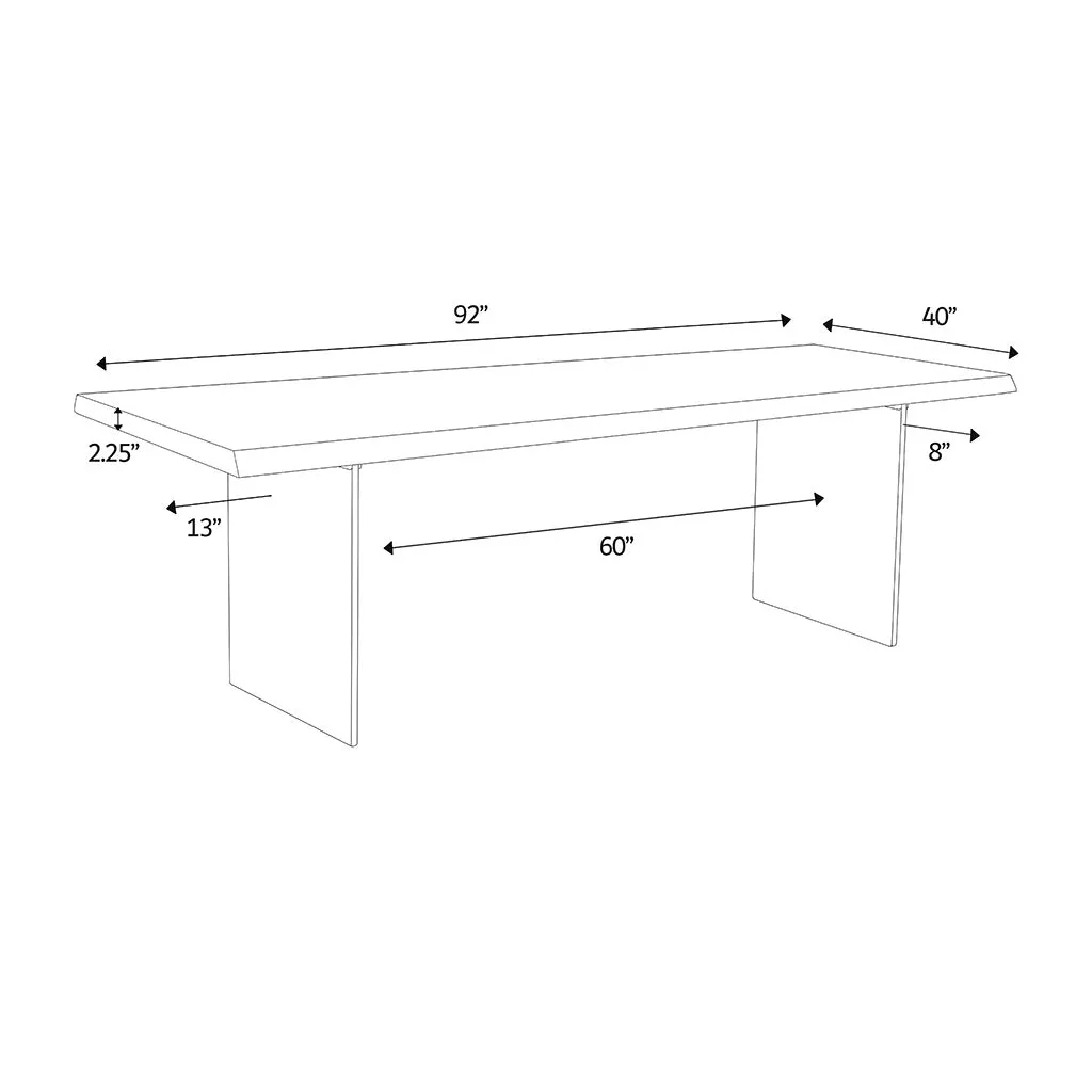 Brooks Dining Table - Glass Base