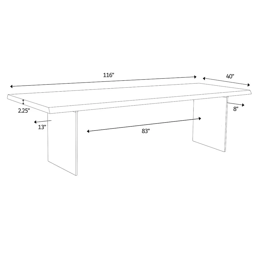 Brooks Dining Table - Glass Base