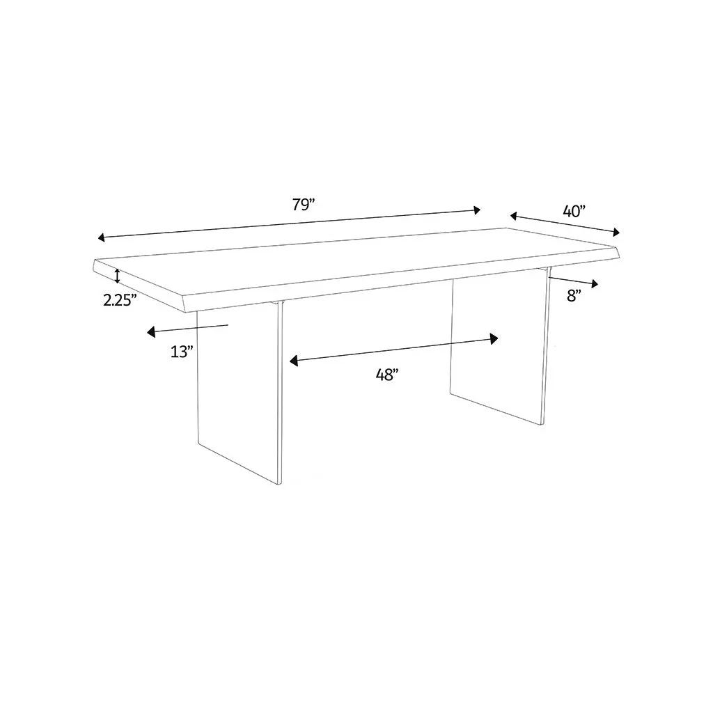 Brooks Dining Table - Glass Base