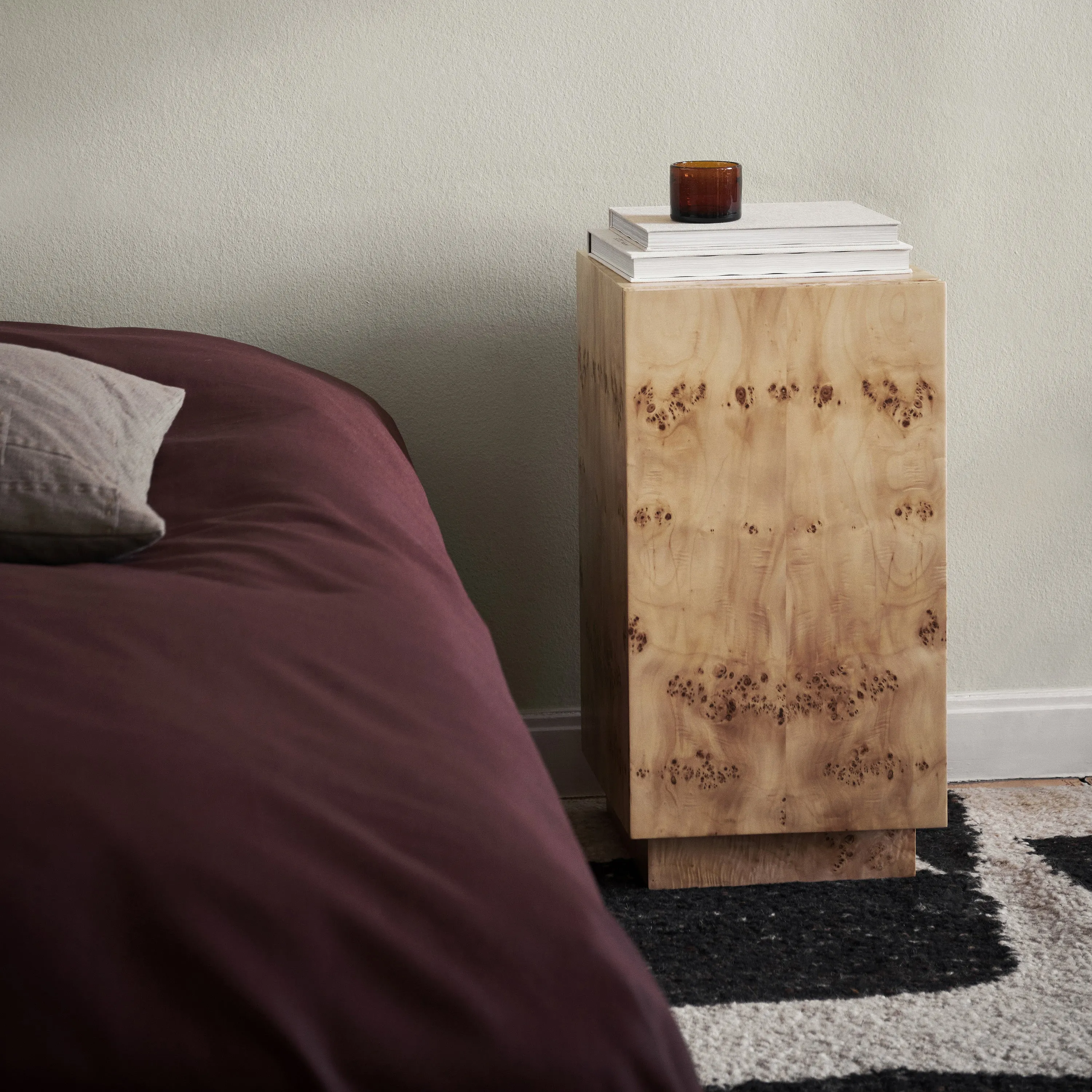 Burl Tall Side Table