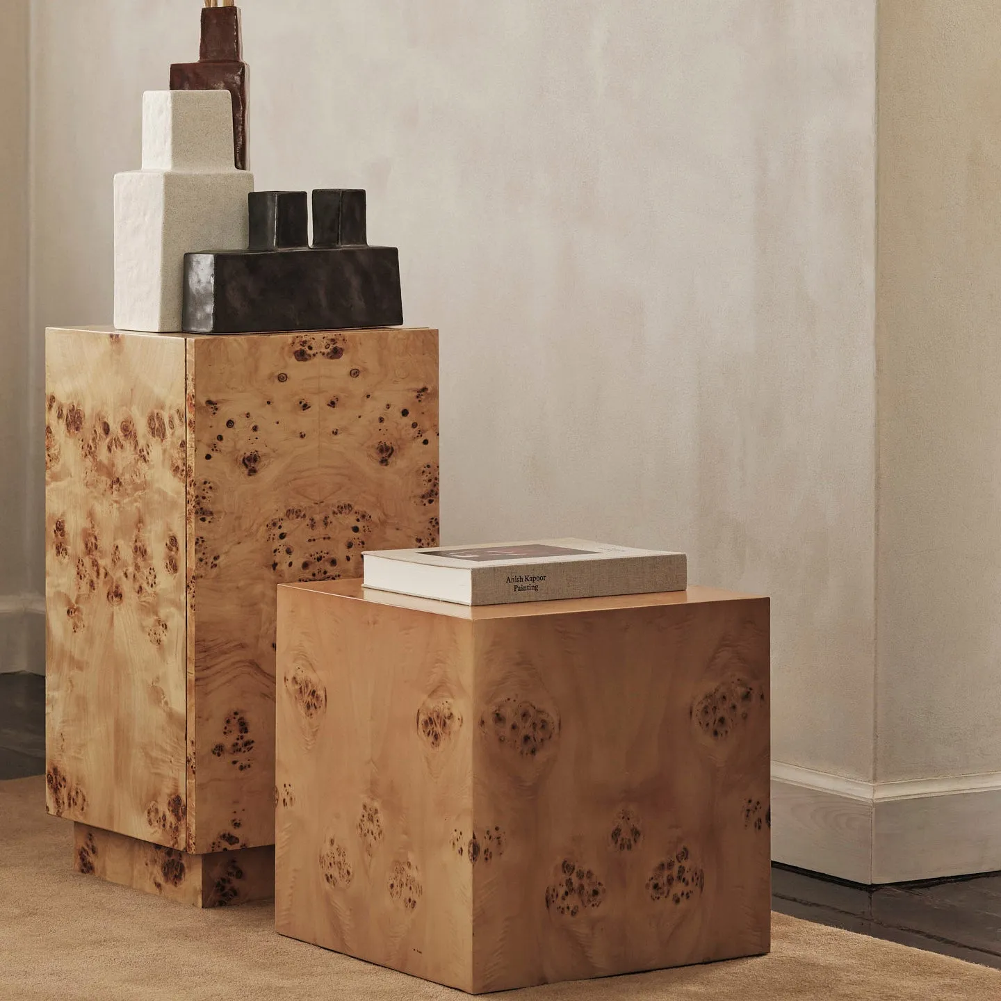 Burl Tall Side Table