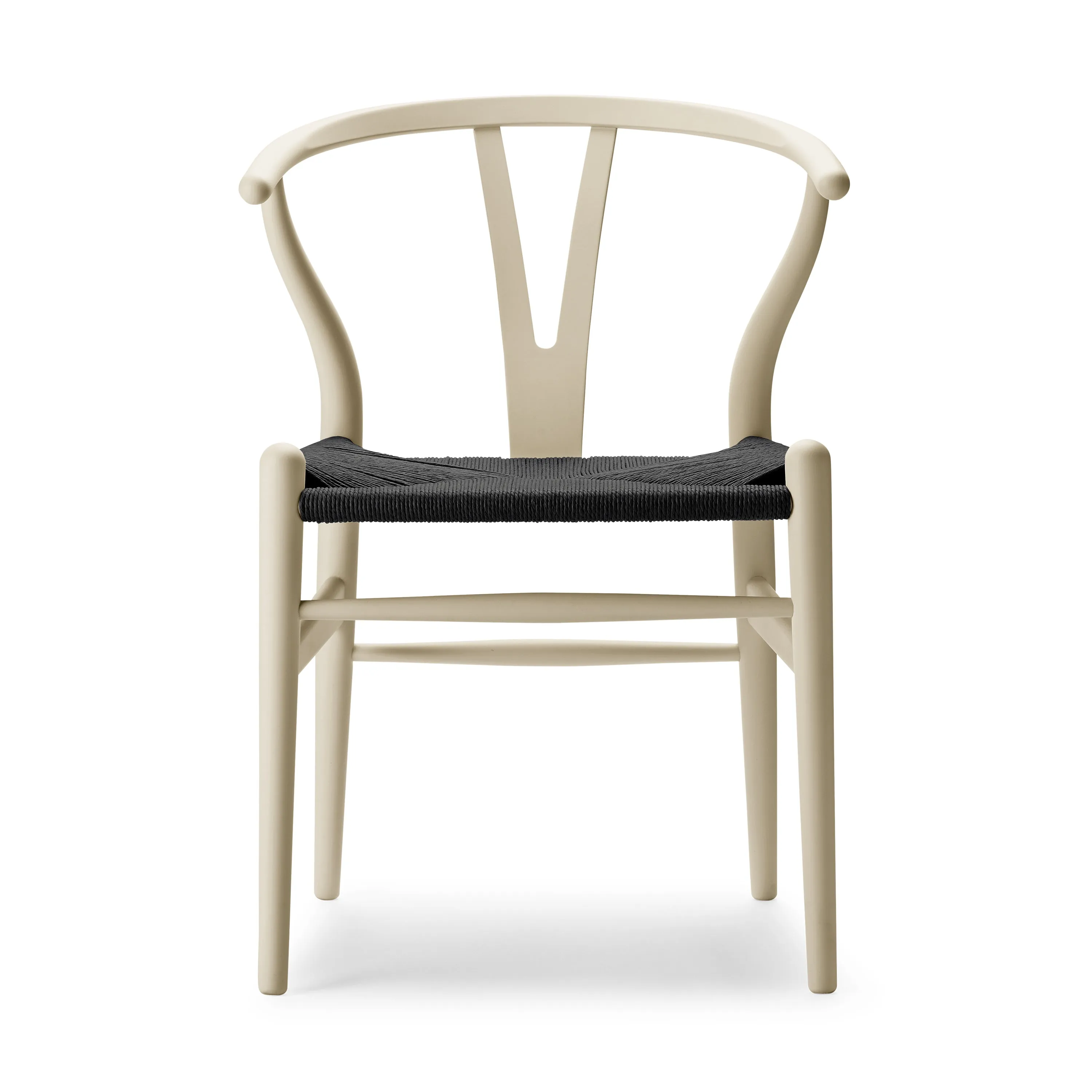 CH24 Wishbone Chair with Black Paper Cord