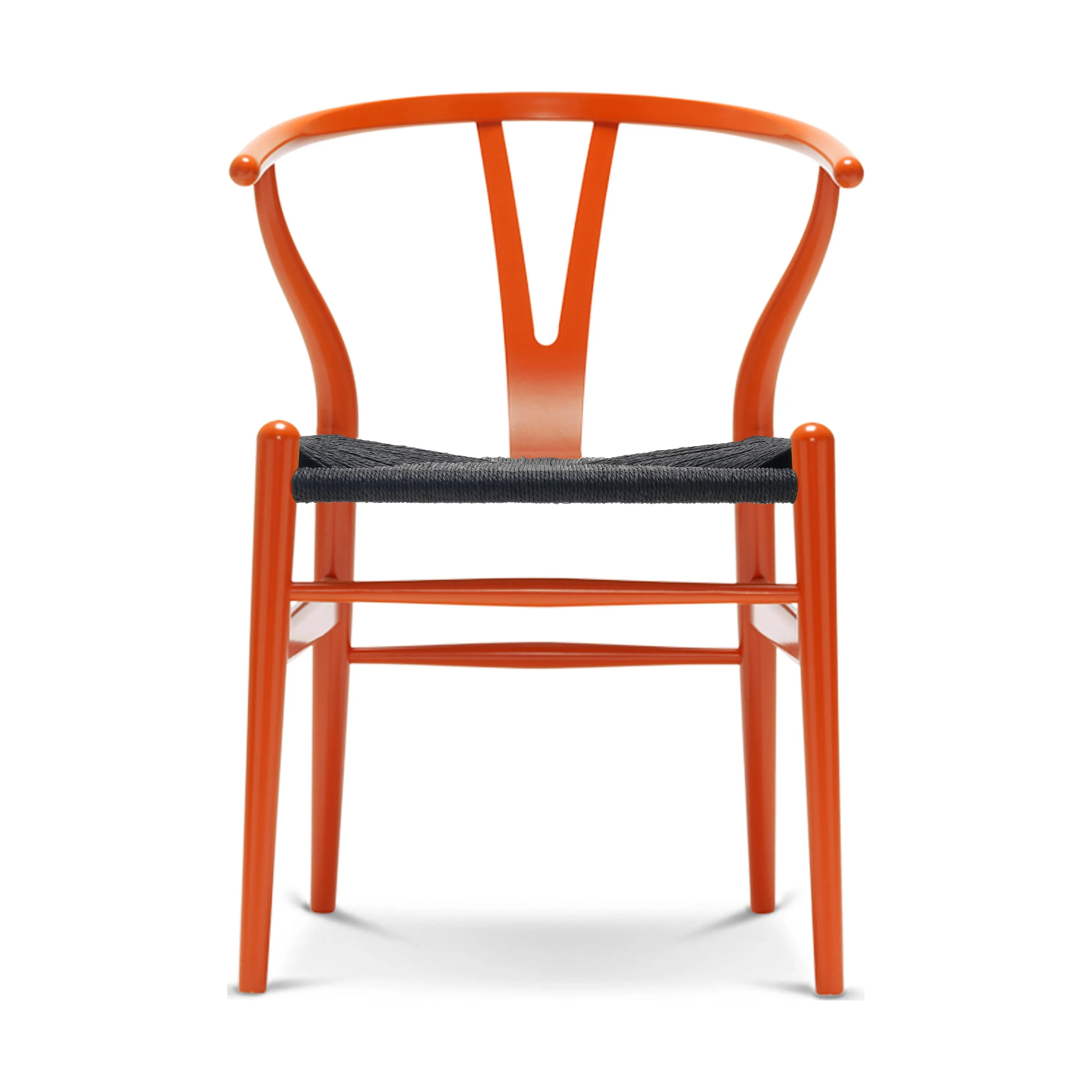 CH24 Wishbone Chair with Black Paper Cord