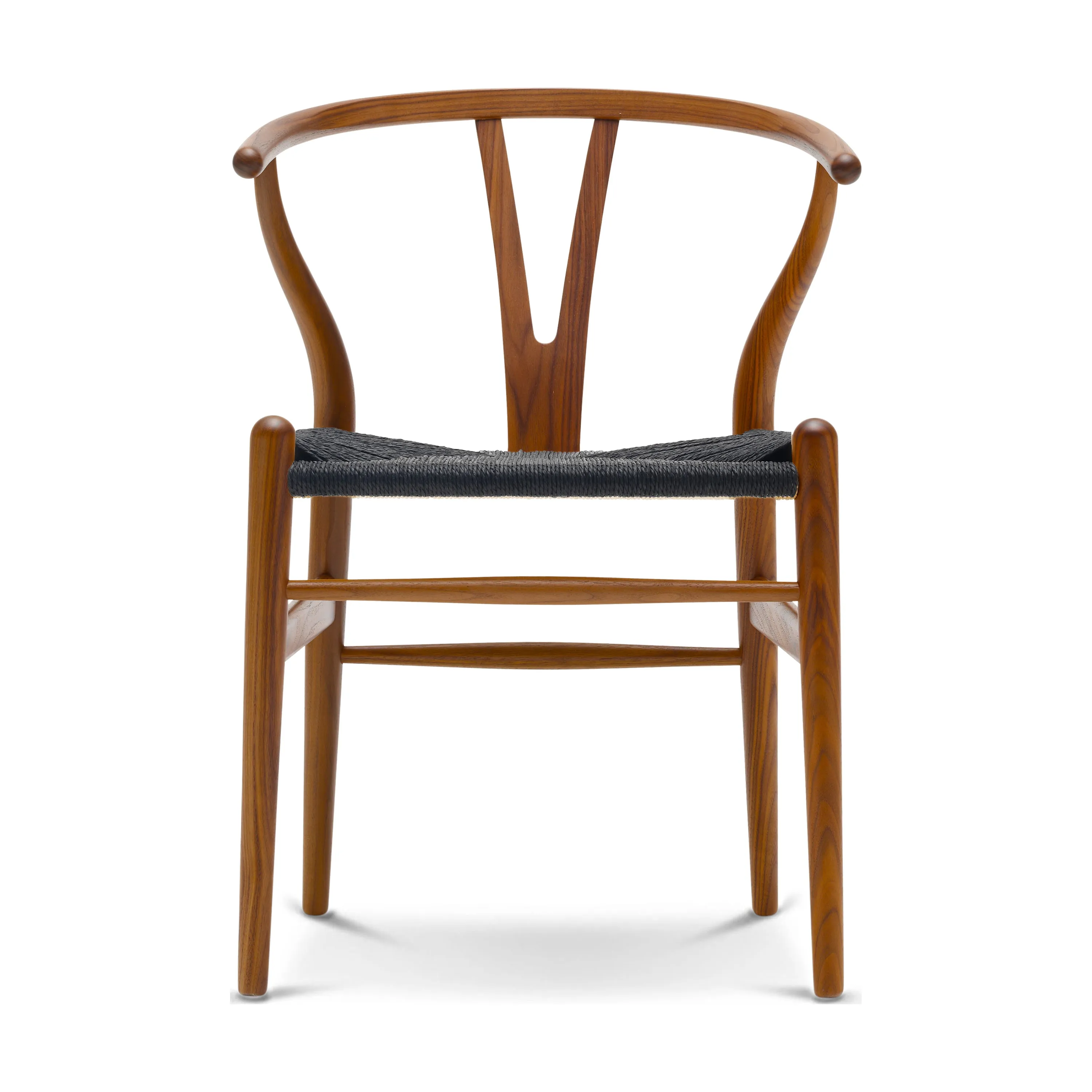 CH24 Wishbone Chair with Black Paper Cord