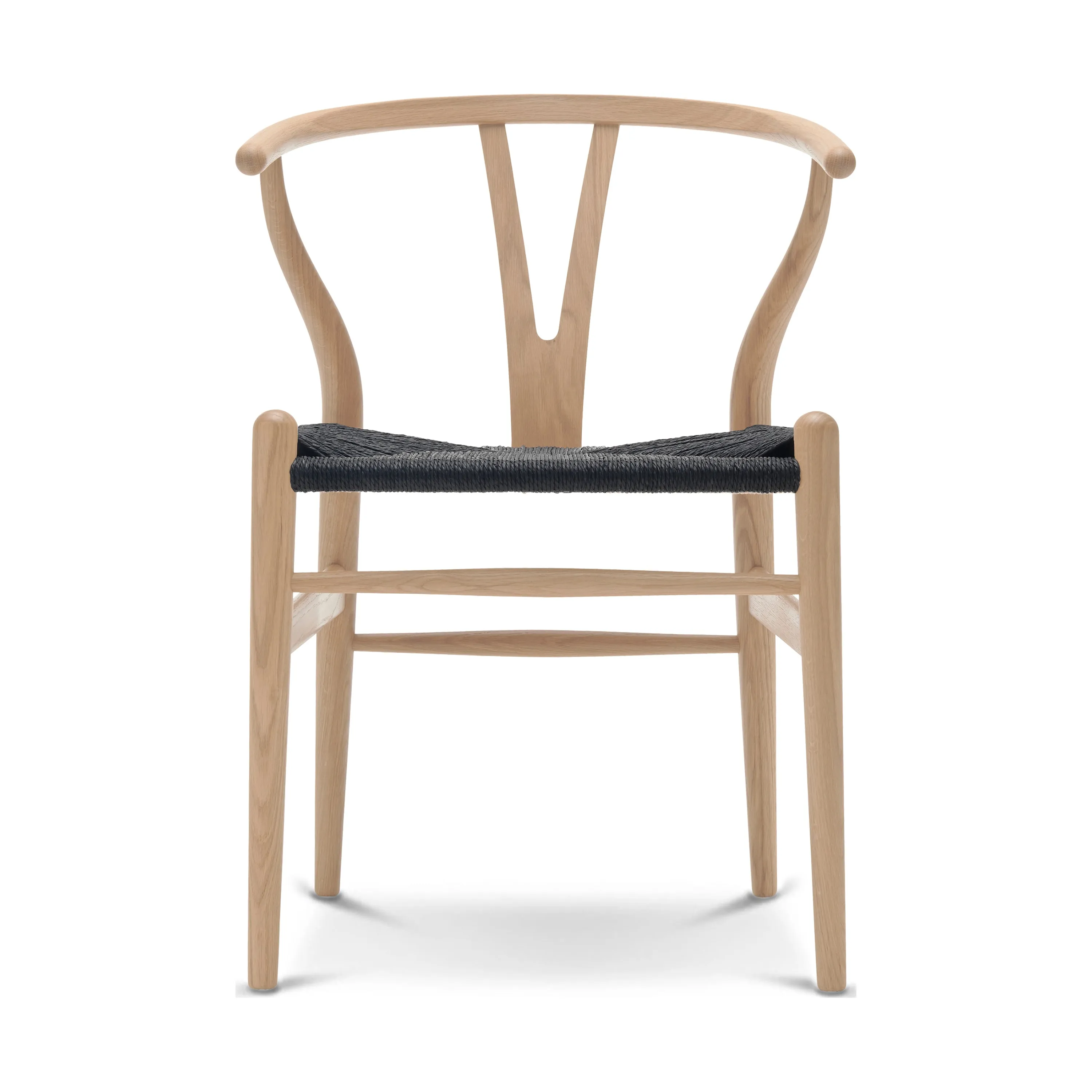 CH24 Wishbone Chair with Black Paper Cord