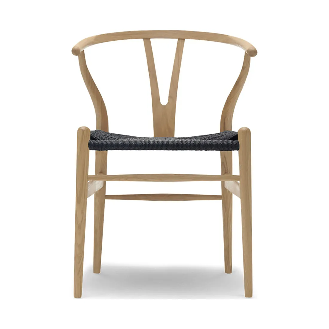 CH24 Wishbone Chair with Black Paper Cord