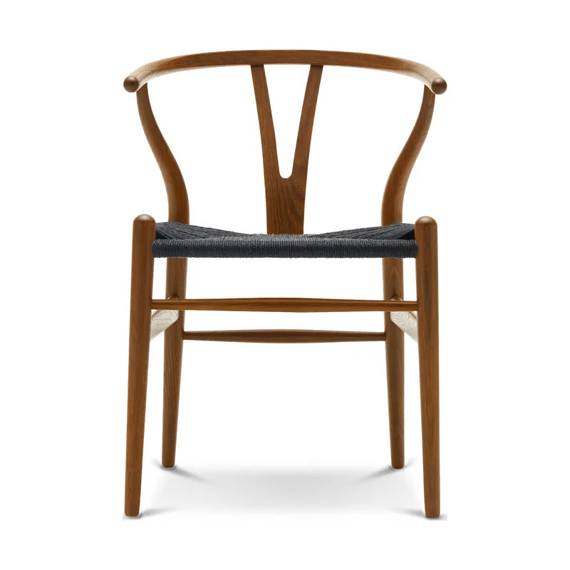 CH24 Wishbone Chair with Black Paper Cord