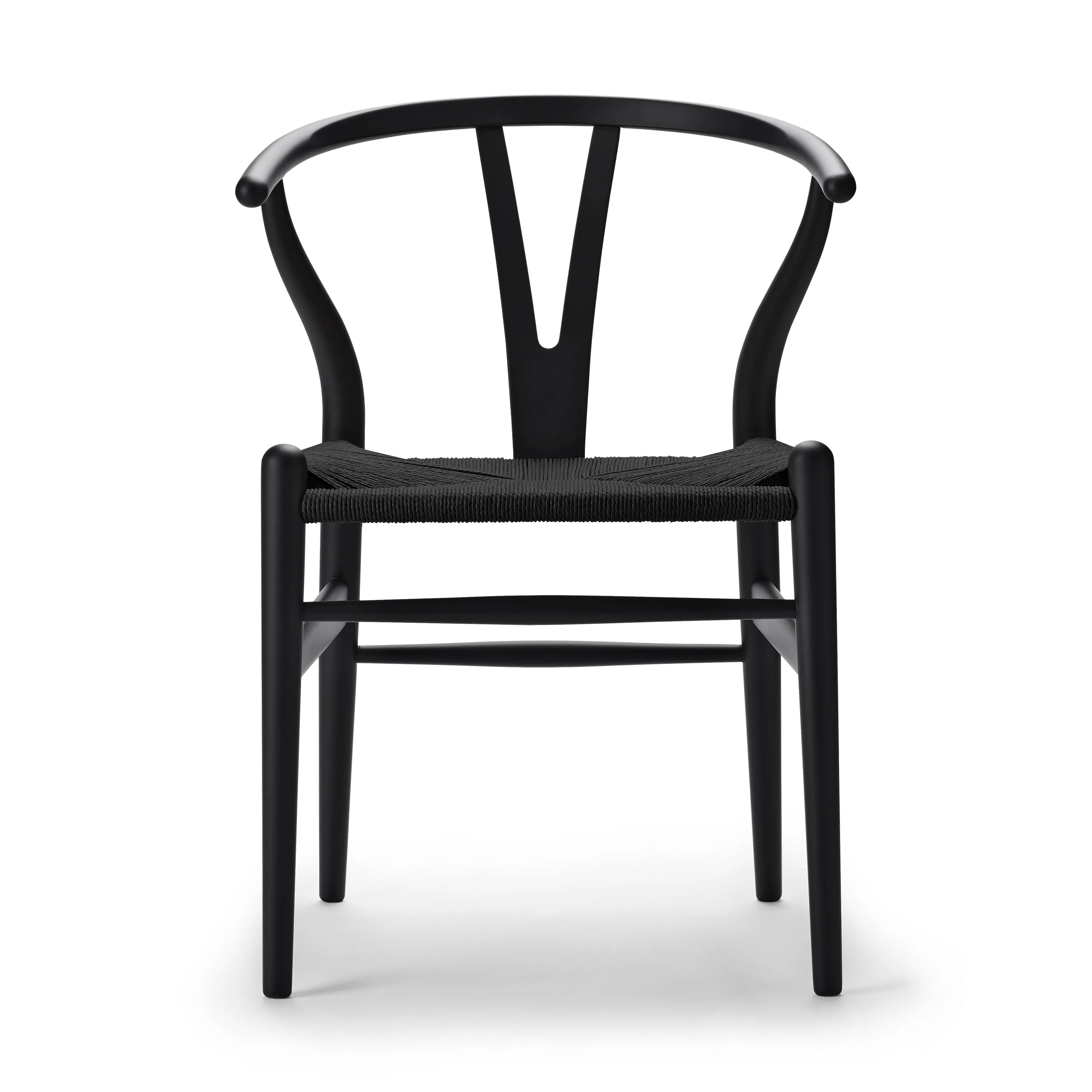 CH24 Wishbone Chair with Black Paper Cord