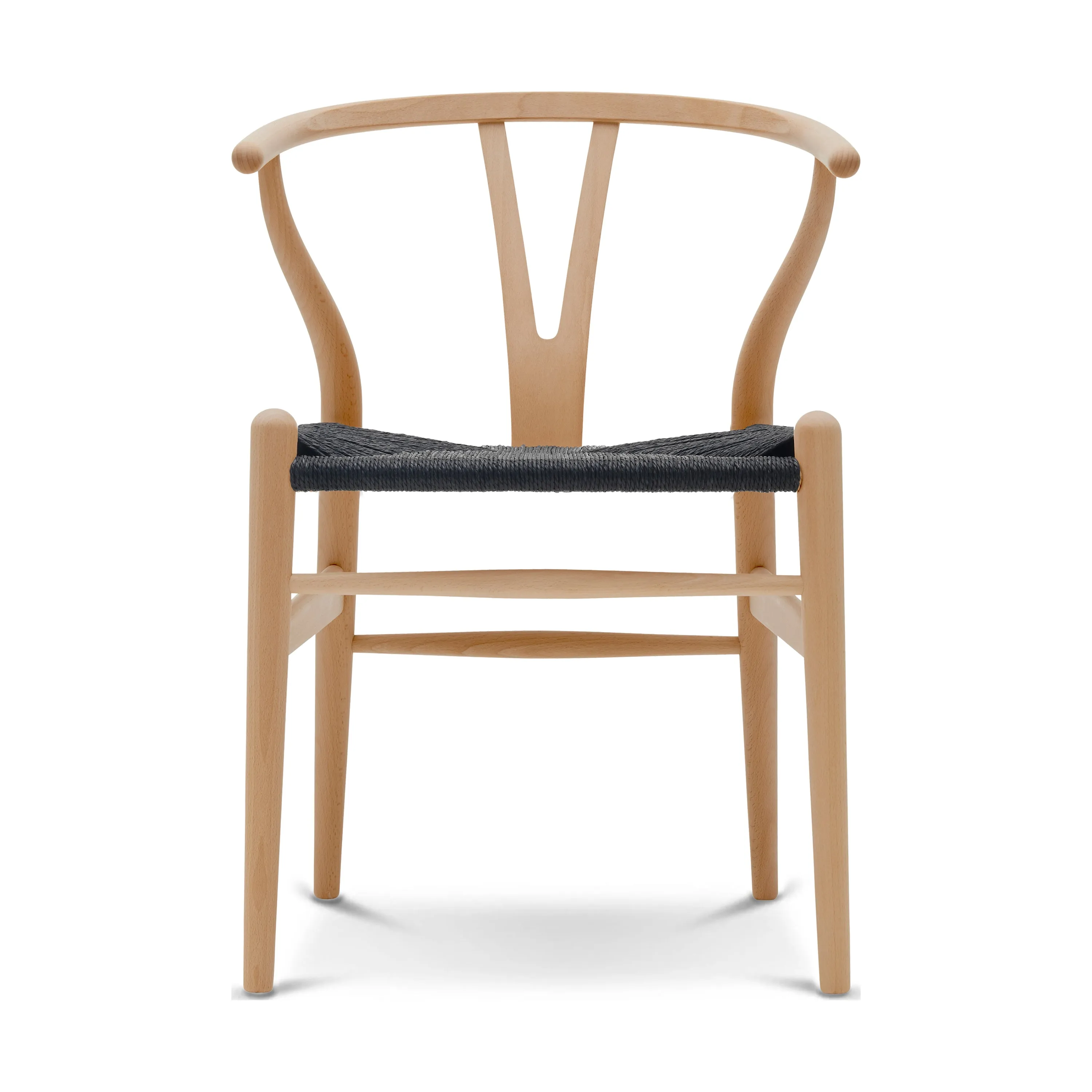 CH24 Wishbone Chair with Black Paper Cord