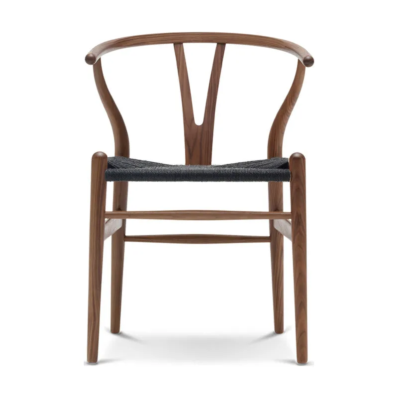 CH24 Wishbone Chair with Black Paper Cord