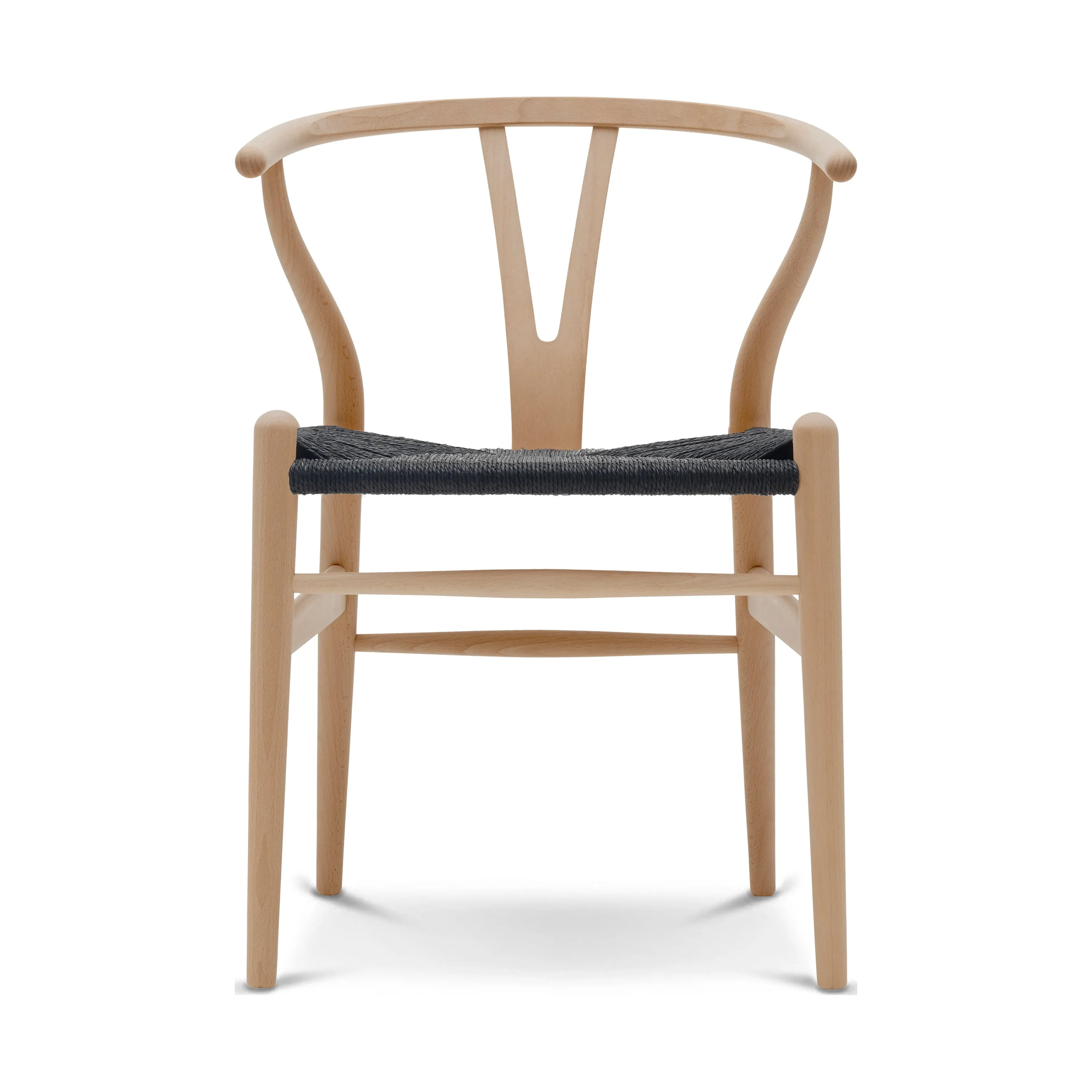 CH24 Wishbone Chair with Black Paper Cord