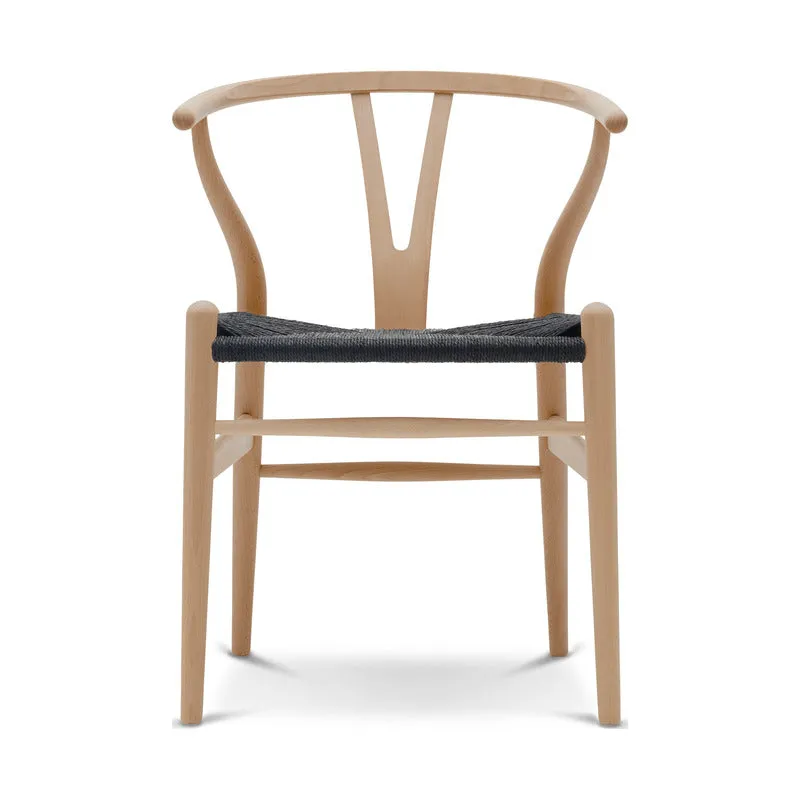 CH24 Wishbone Chair with Black Paper Cord