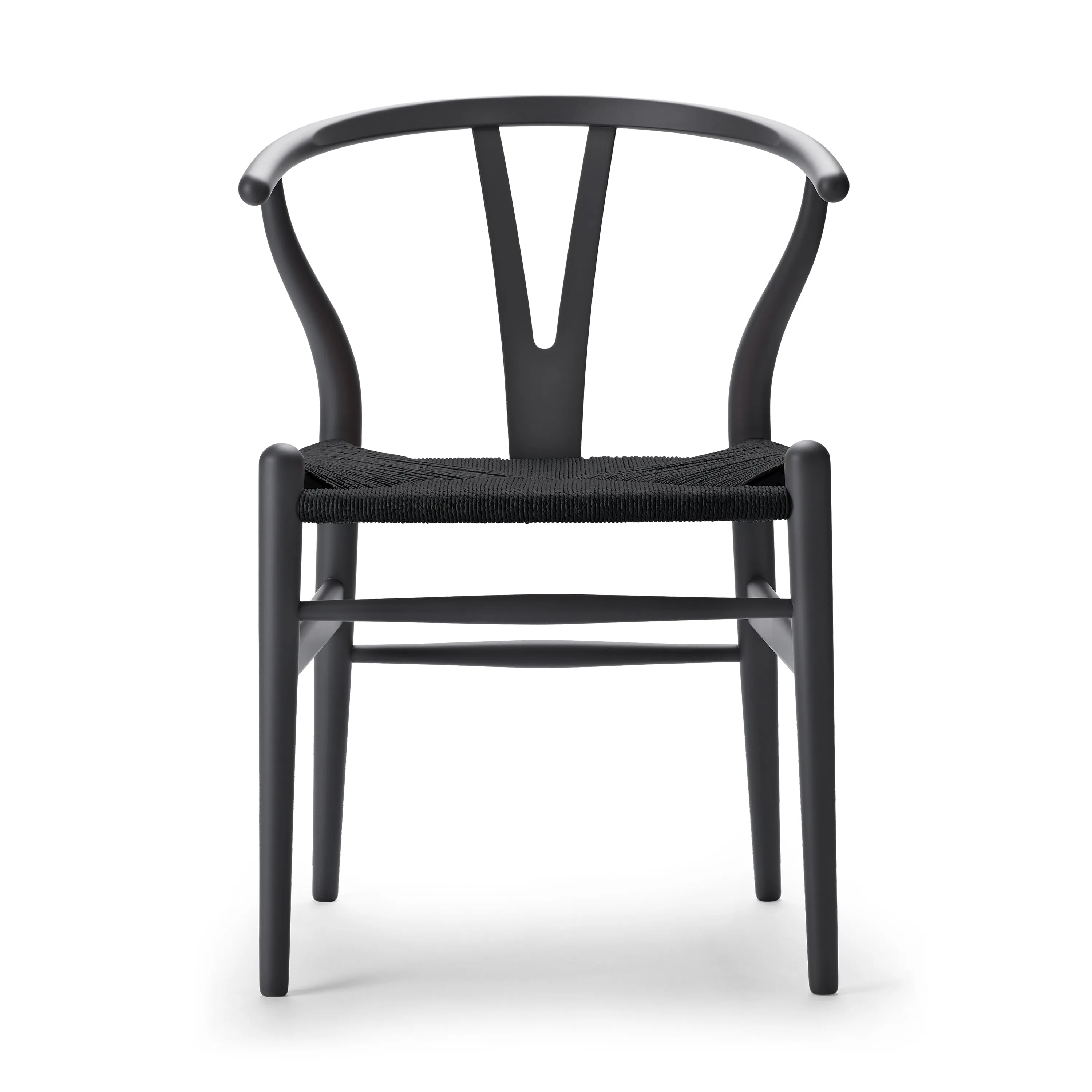 CH24 Wishbone Chair with Black Paper Cord