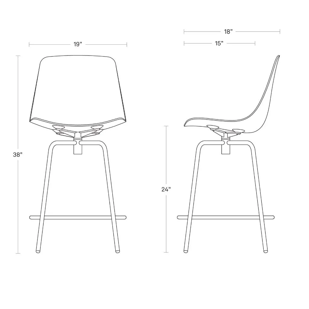 Clean Cut Swivel Stool
