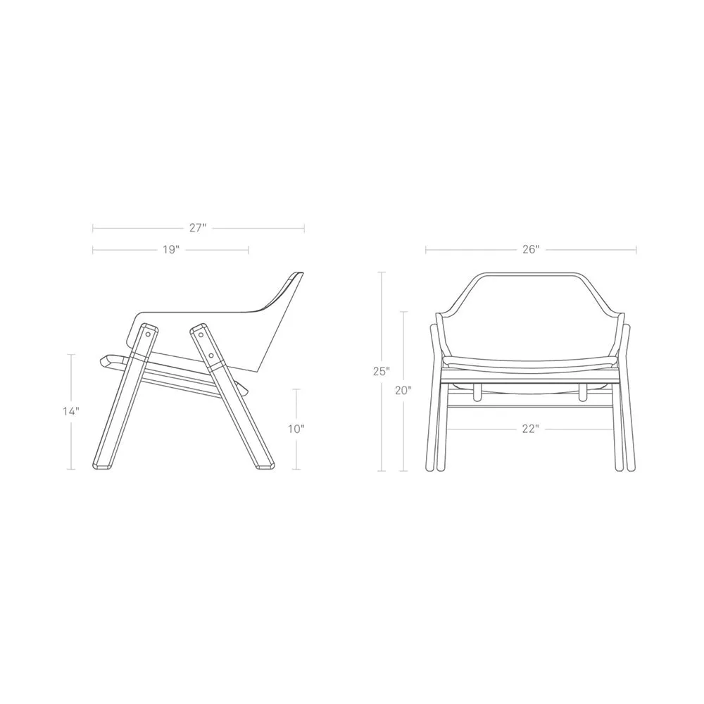 Clutch Leather Lounge Chair