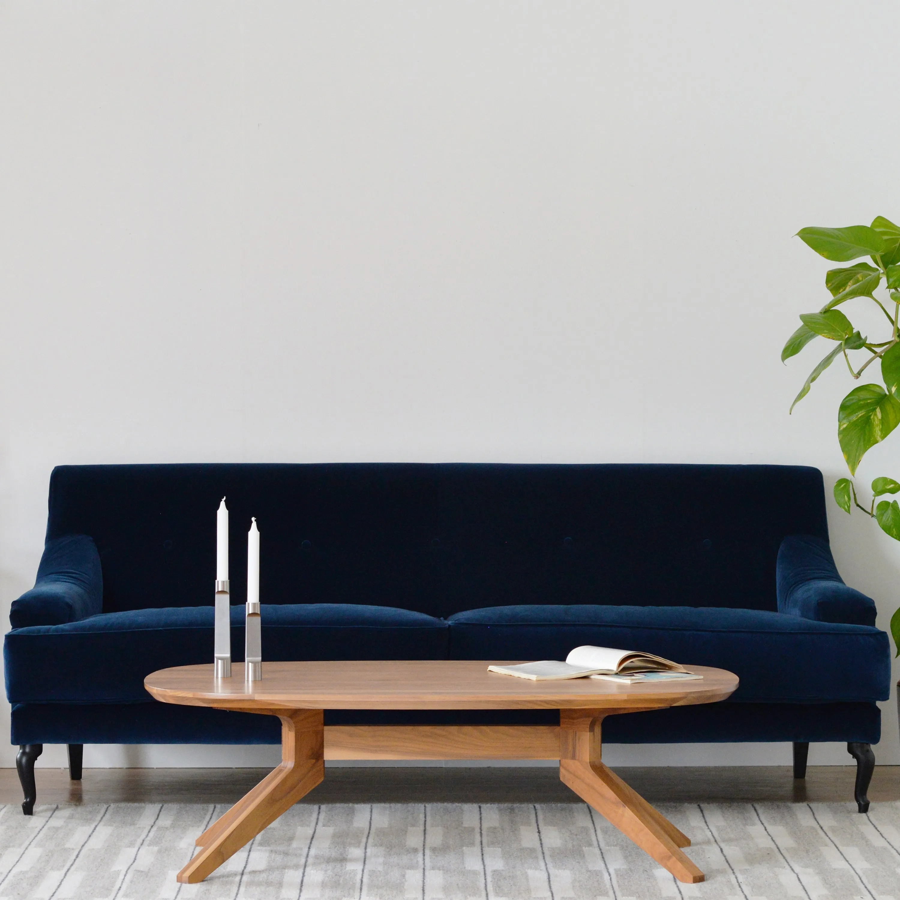 Cross Oval Coffee Table