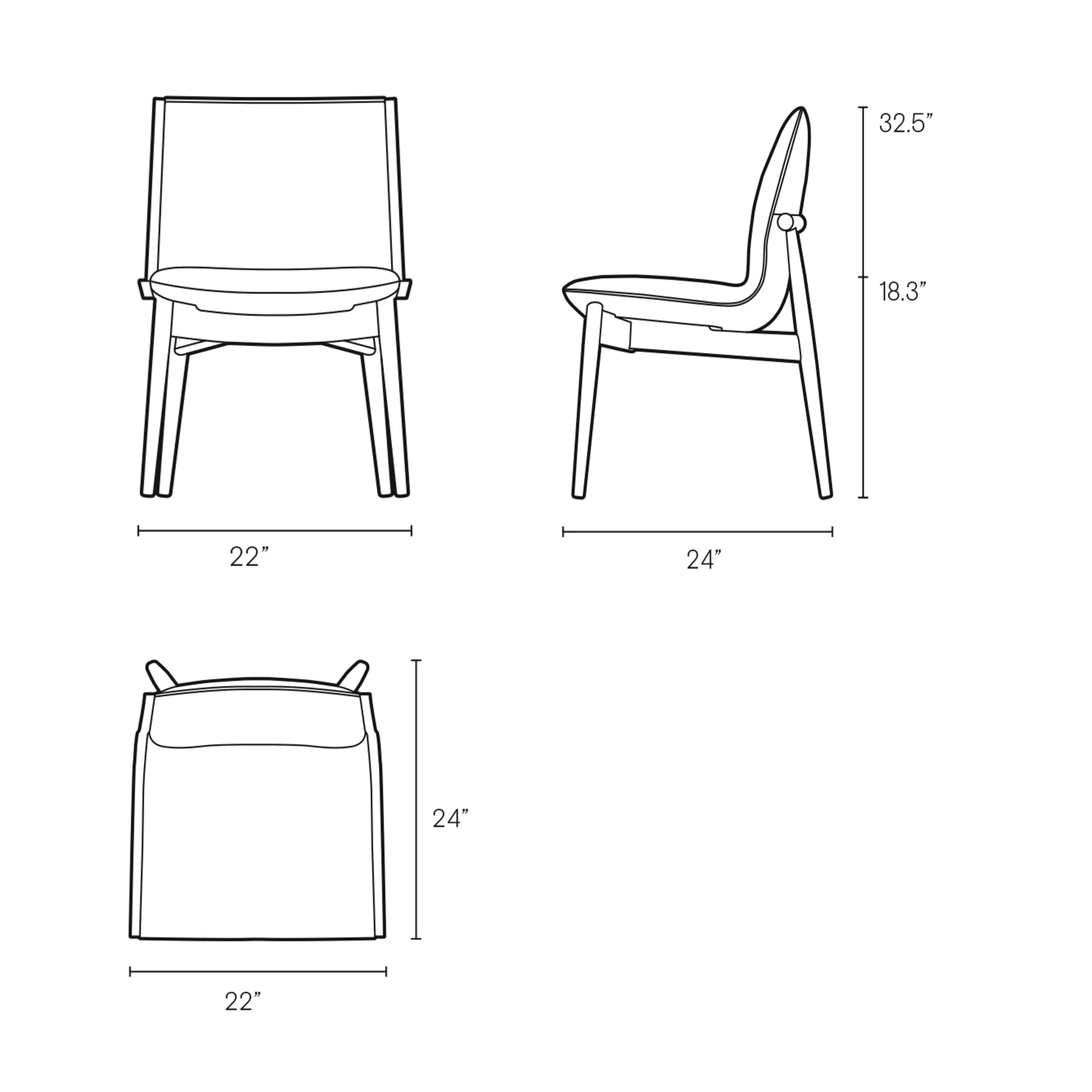 E004 Embrace Armless Chair