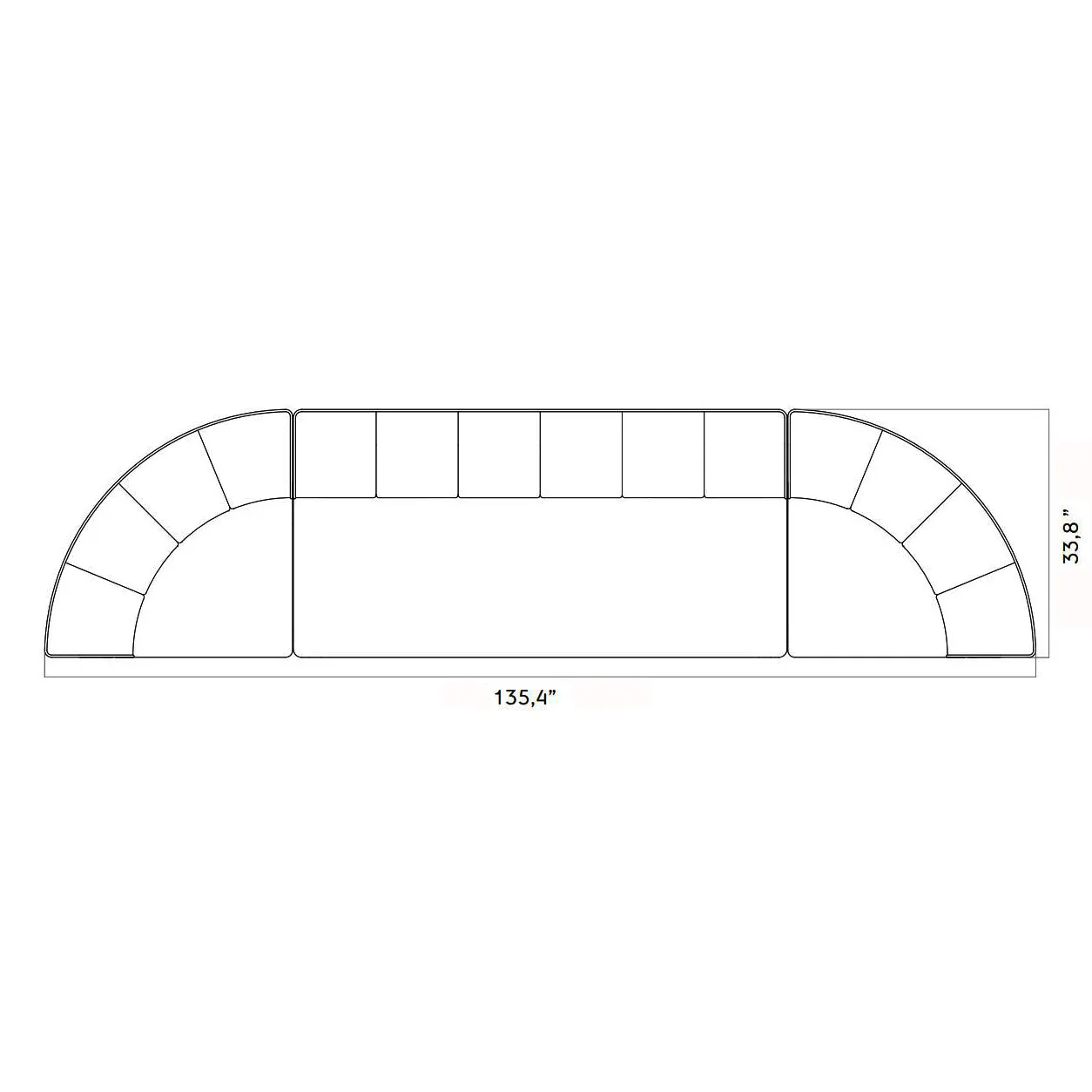 Eave Seamline 4-Seater Sofa