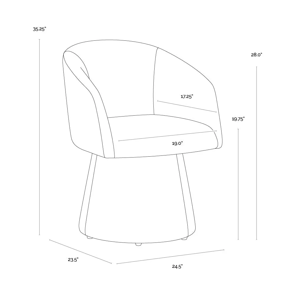 Etta Swivel Dining Armchair