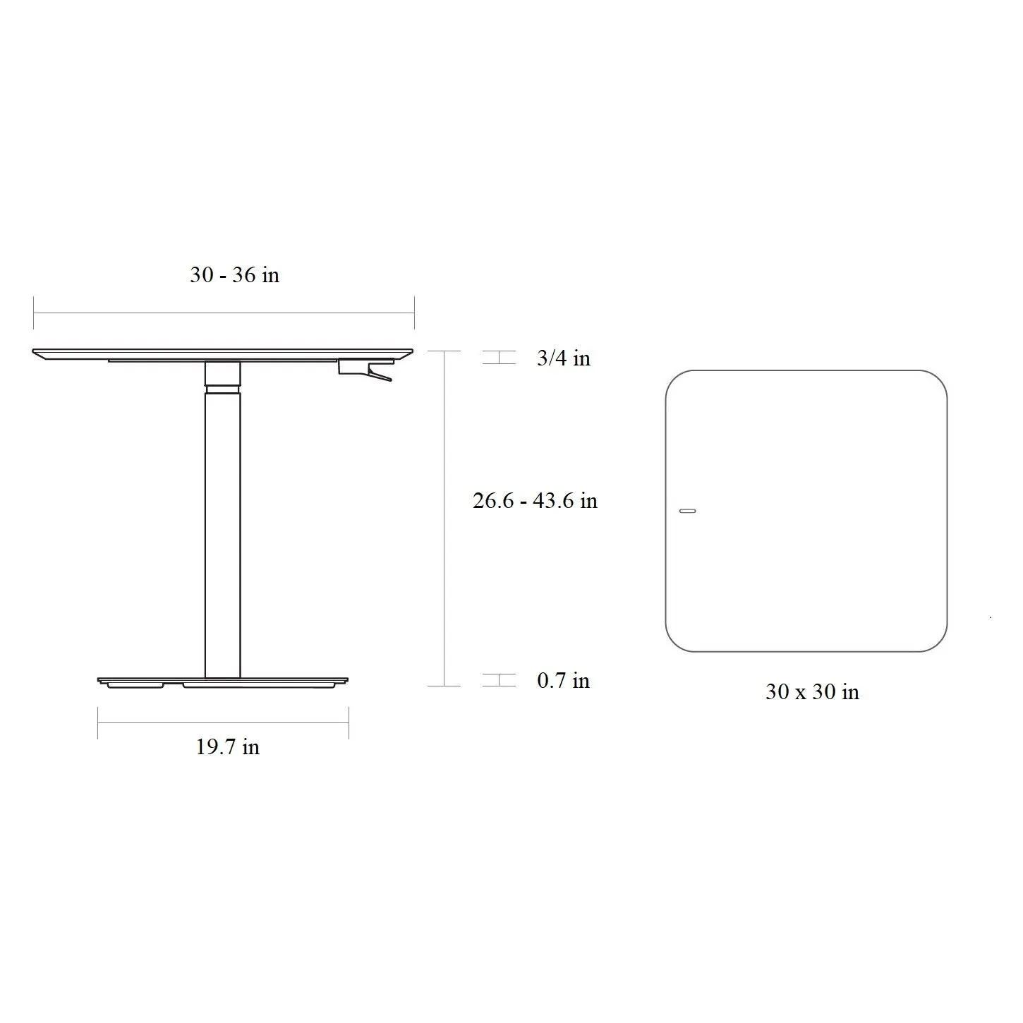 Float Gather Square Table