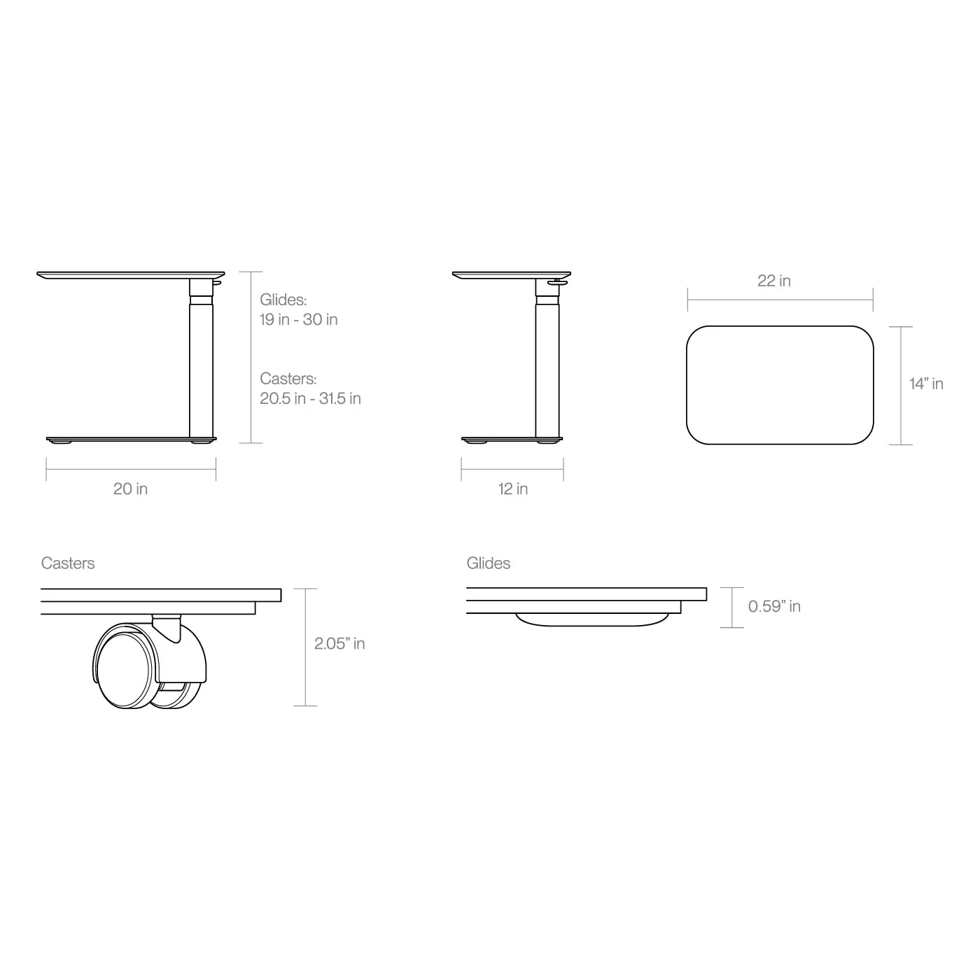 Float Micro Adjustable Side Table