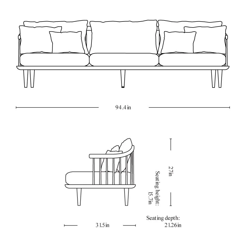 Fly 3-Seater Sofa
