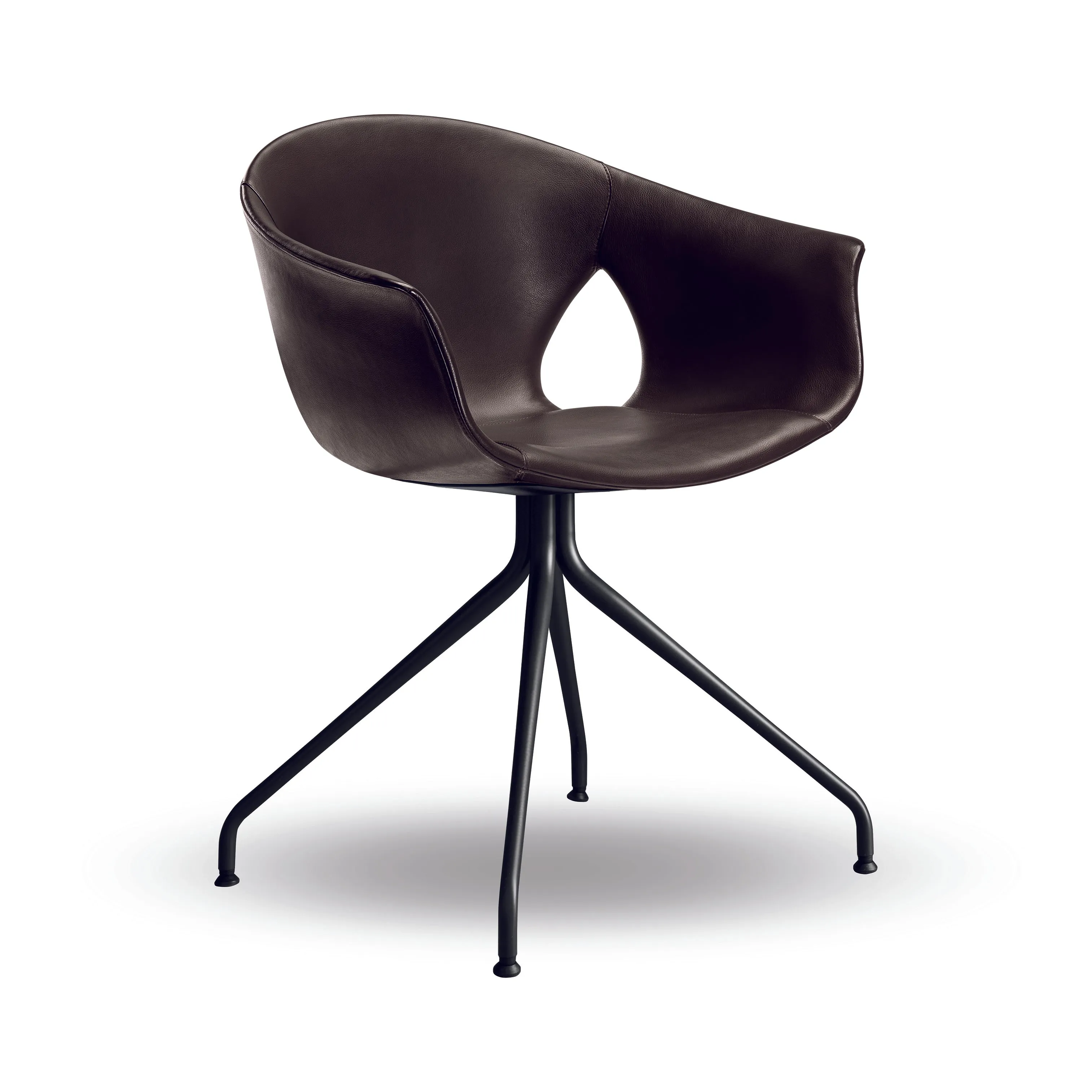Ginger Ale Small Armchair 4 Spokes Fully Upholstered