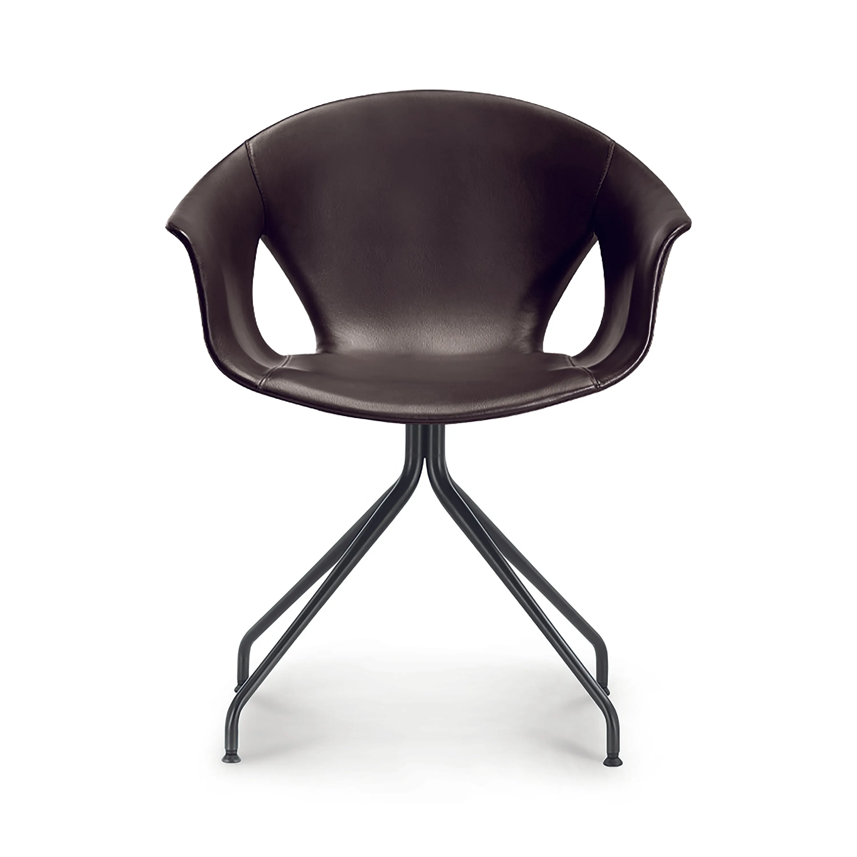 Ginger Ale Small Armchair 4 Spokes Fully Upholstered