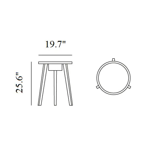 Gray 45 Side Table