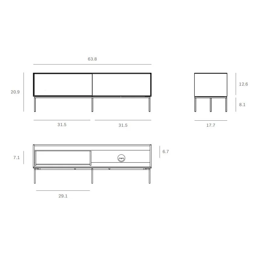 Grooves 1-Drawer Media Console