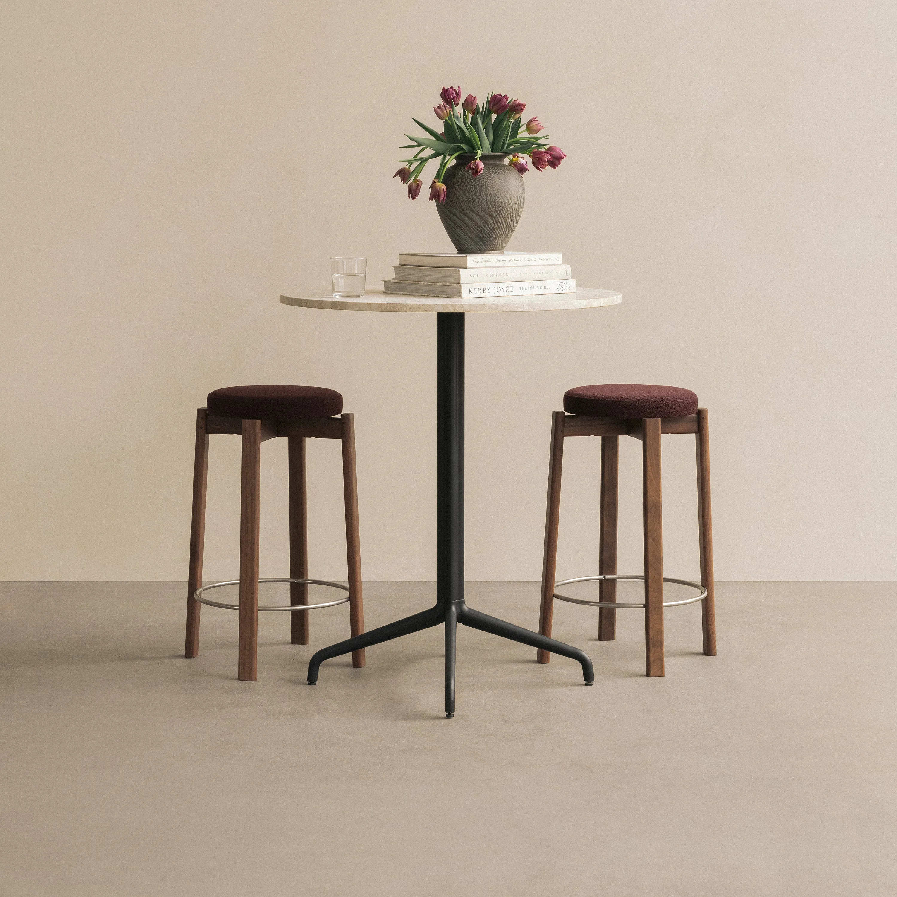 Harbour Column Bar/Counter Round Table with Star Base